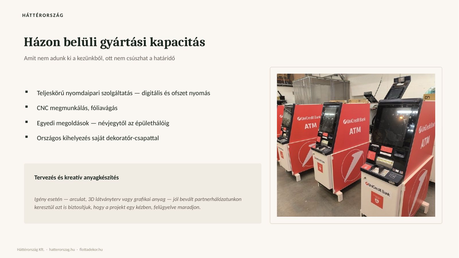 5. dia: Házon belüli gyártási kapacitás