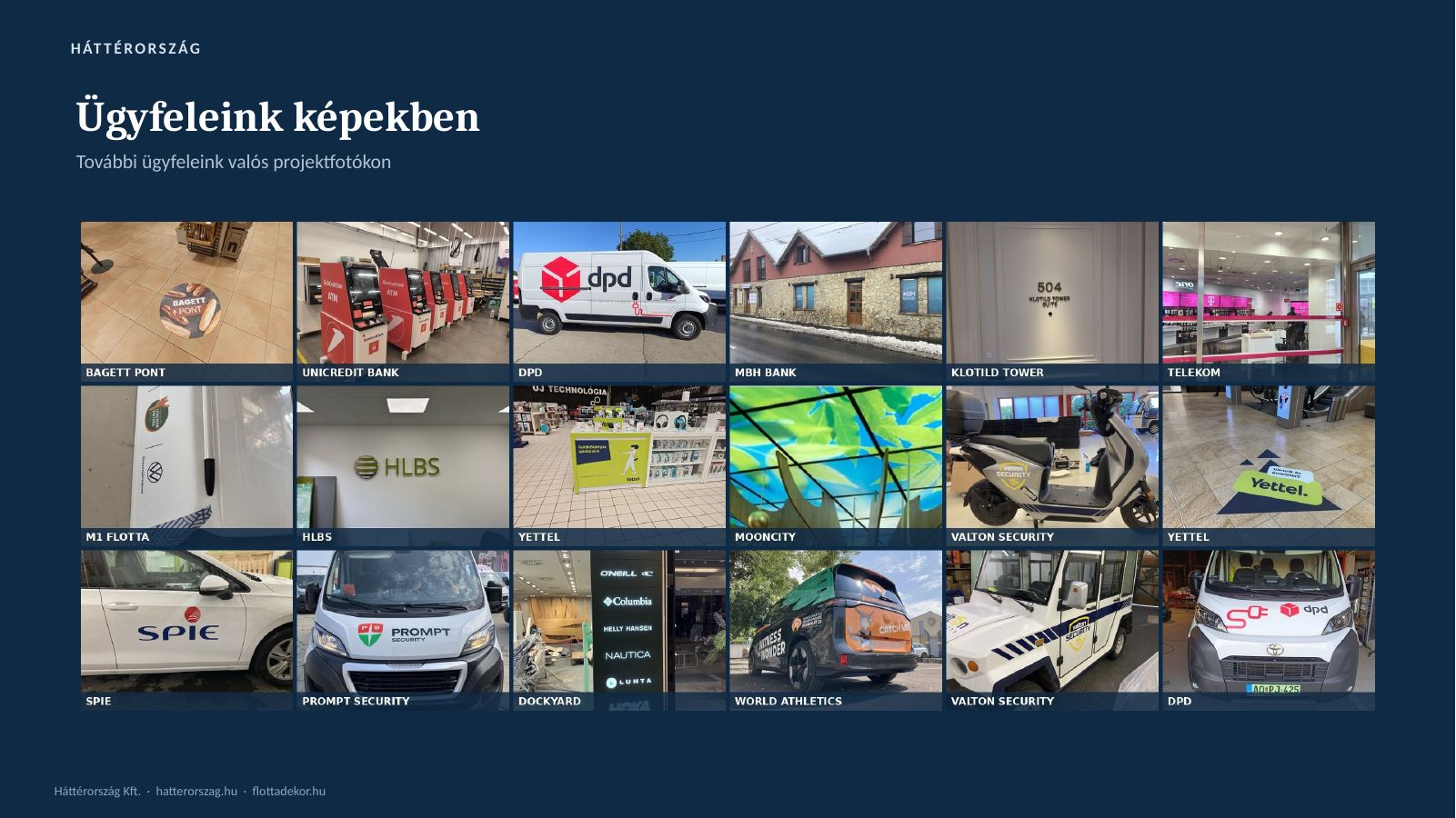 11. dia: Ügyfeleink képekben
